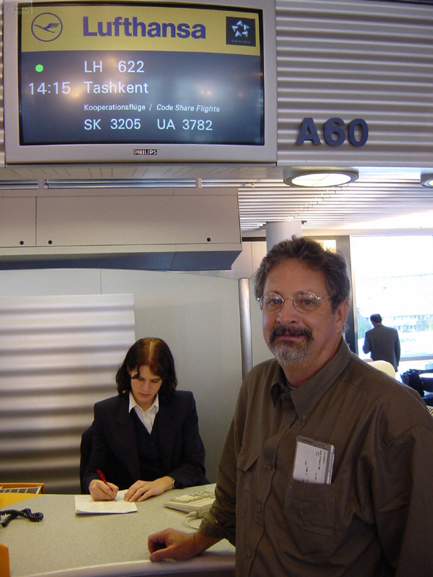 Stan at Ticket Counter to Tashkent